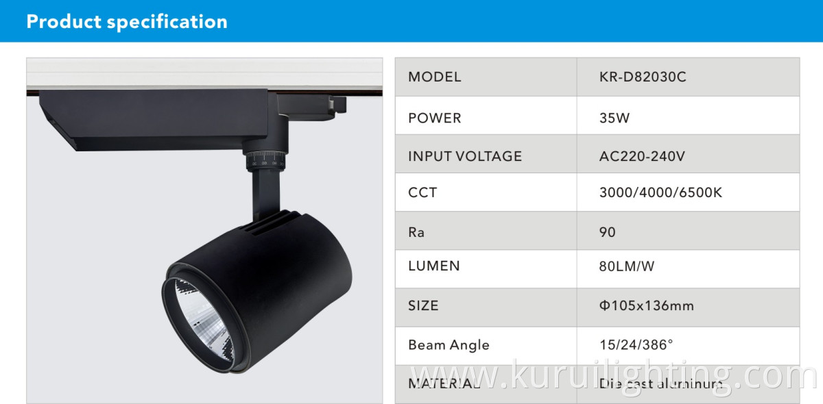 35W LED Museum Track Light